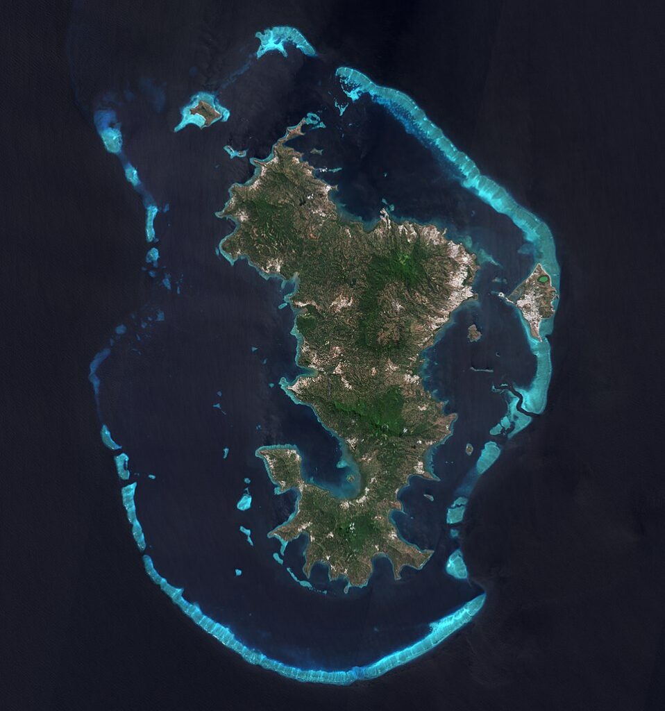 Mayotte vue par le satellite Sentinel 2.