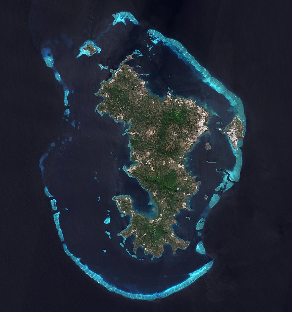 Mayotte vue par le satellite Sentinel 2.