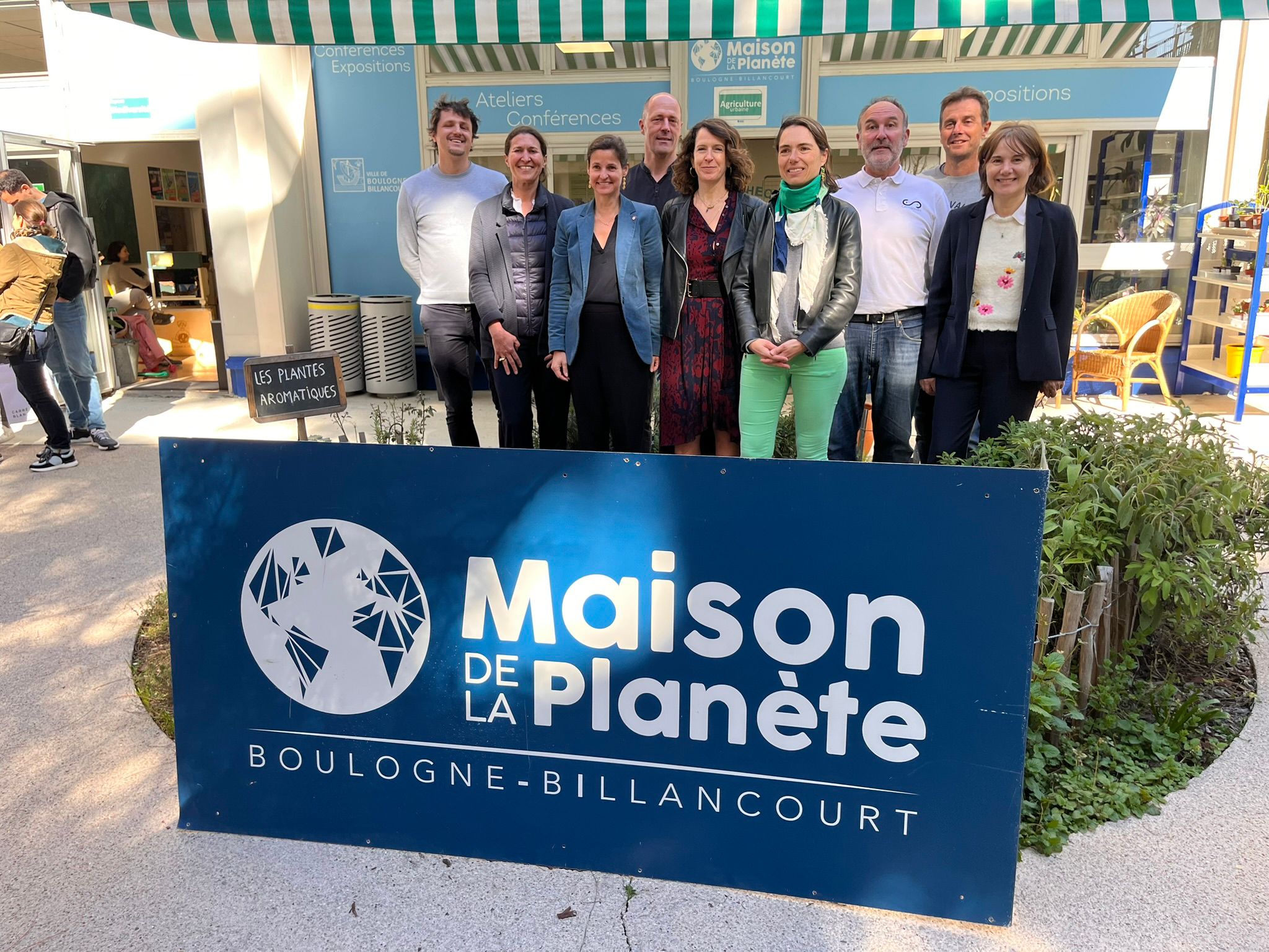 À la Maison de la Planète pour célébrer trois ans d’engagement écologique à Boulogne-Billancourt