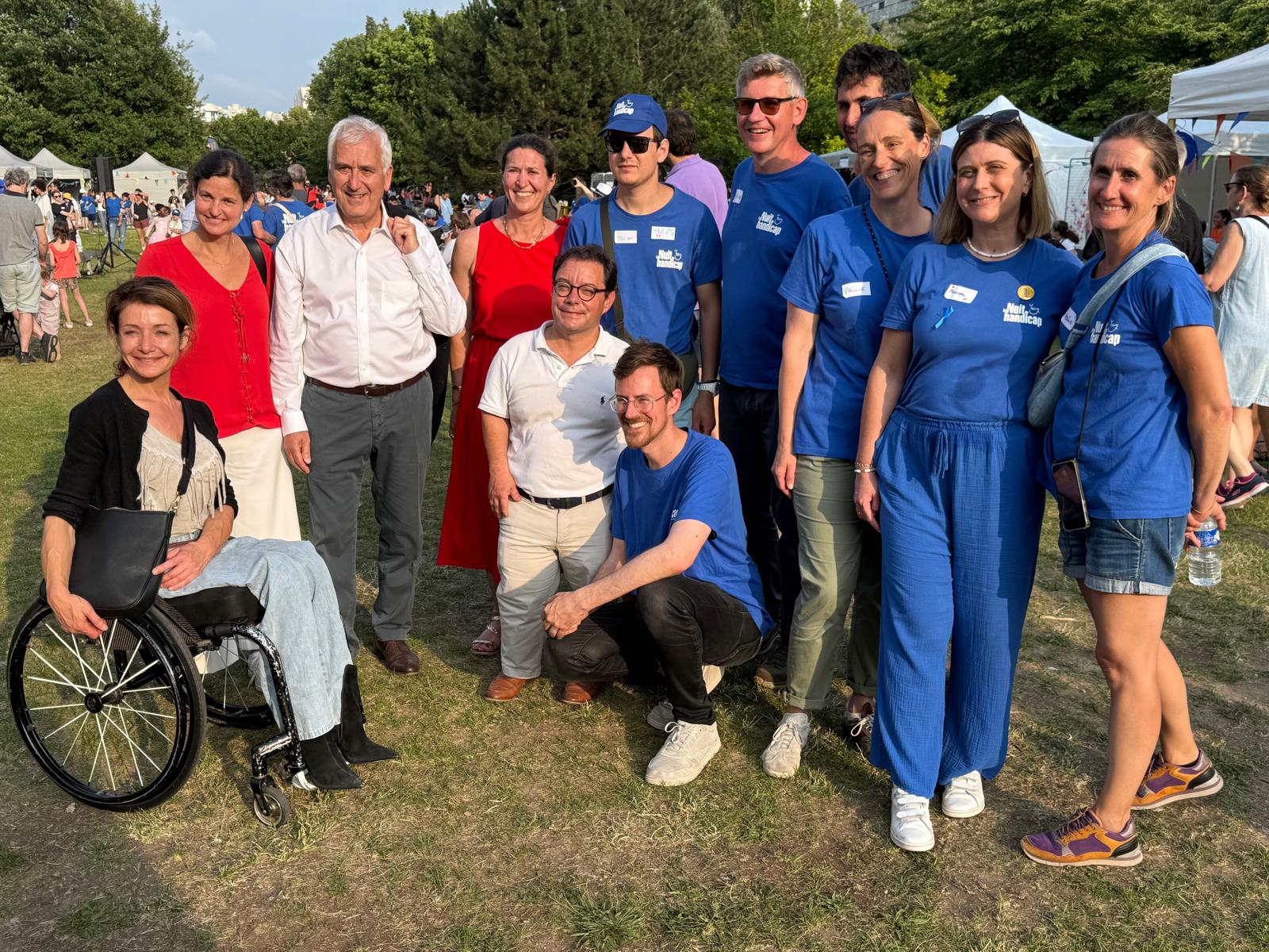 Nuit du Handicap à Boulogne-Billancourt Elisabeth de Maistre et Pierre Christophe Baguet